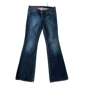 EUC AG Adriano Goldschmied The Club Low Rise Flare Leg Jeans Blue Size 28R